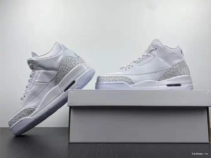 Rep Kickmax 429487-111 'Triple Jordan PS Retro White' 3 Air 0430